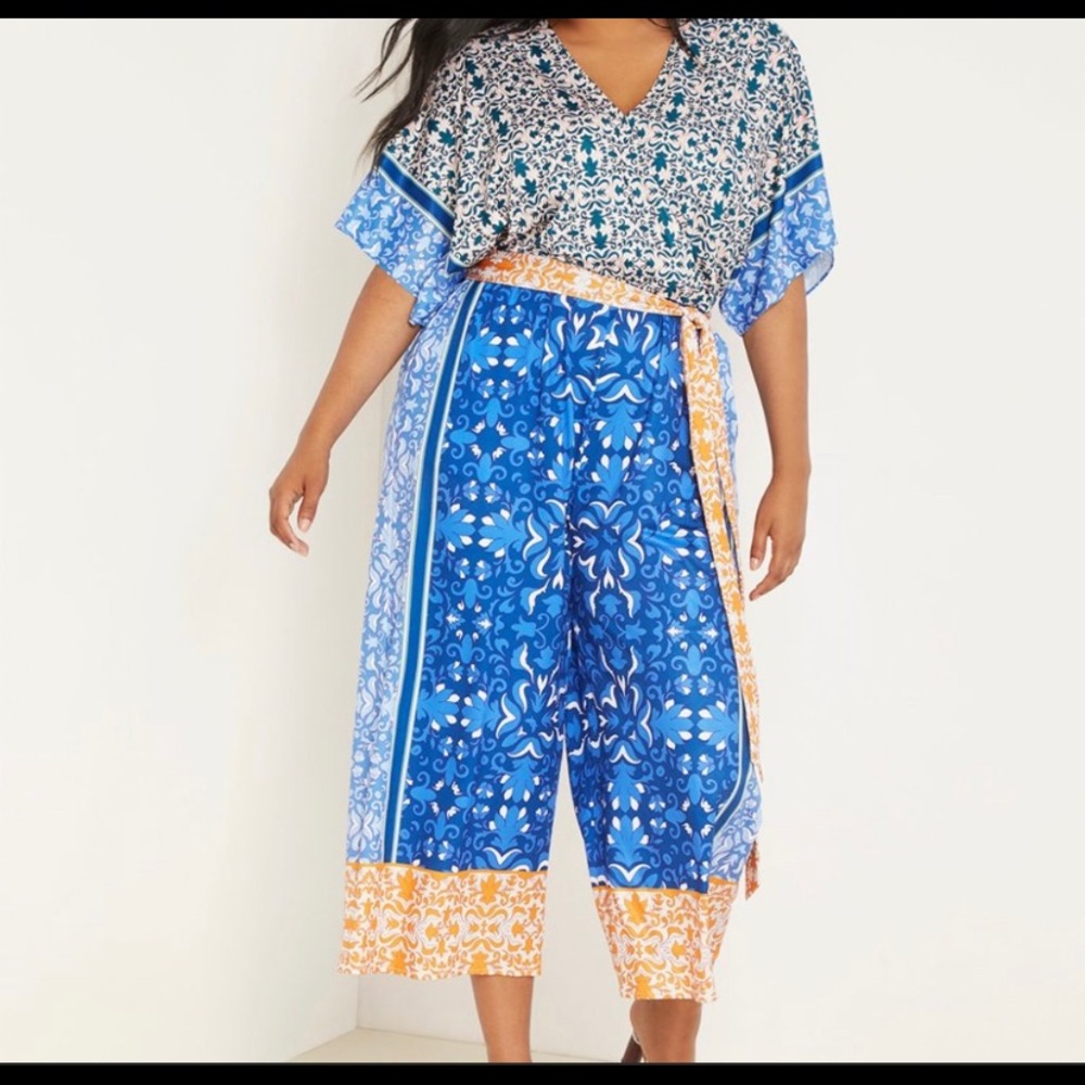 Eloquii printed kimono jumpsuit Size 18/20